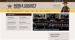 Desktop Screenshot of noblecountysheriff.org