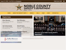 Tablet Screenshot of noblecountysheriff.org